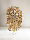Beautiful Murano Transparent Amber Spiral Chandelier