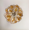 Beautiful Murano Transparent Amber Spiral Chandelier