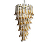 Beautiful Murano Transparent Amber Spiral Chandelier