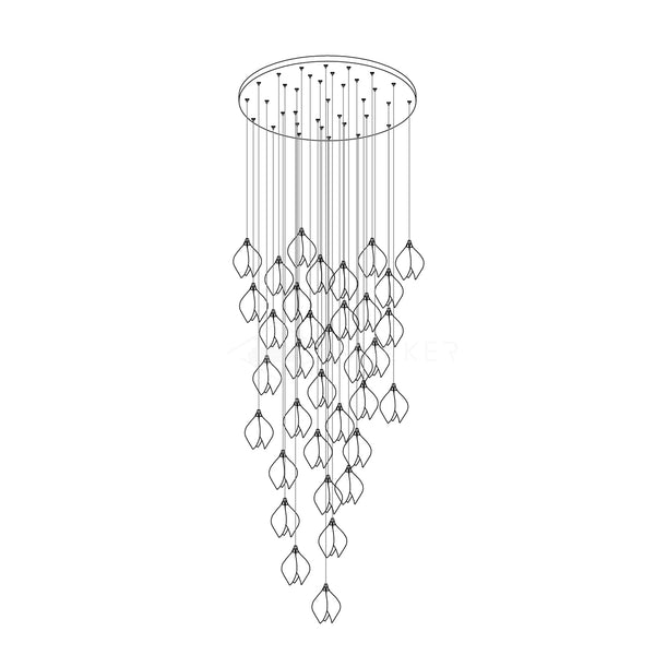 Ceramic Flower Pendant Light