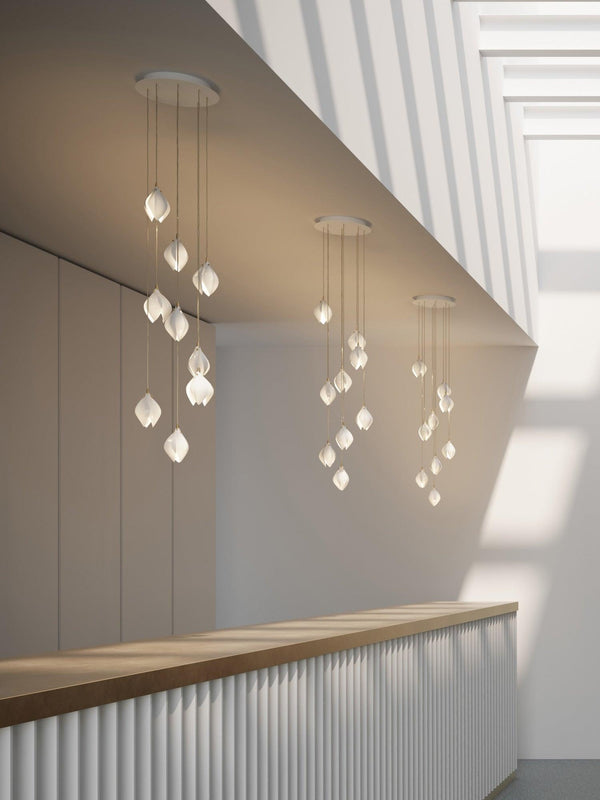 Ceramic Flower Pendant Light