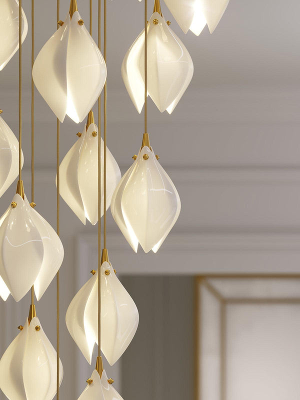 Ceramic Flower Pendant Light