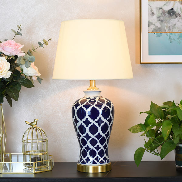 Blue And White Hope Table Lamp