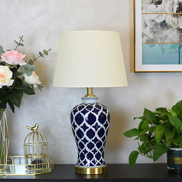 Blue And White Hope Table Lamp