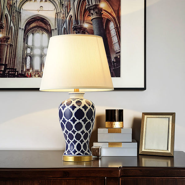 Blue And White Hope Table Lamp