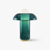 Blue Glass Mushroom Table Lamp