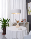 White Bottle Cap Pendant Light, Modern Minimalist Hanging Lamp for Kitchen Island and Dining Room