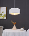 White Bottle Cap Pendant Light, Modern Minimalist Hanging Lamp for Kitchen Island and Dining Room