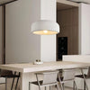 White Bottle Cap Pendant Light, Modern Minimalist Hanging Lamp for Kitchen Island and Dining Room