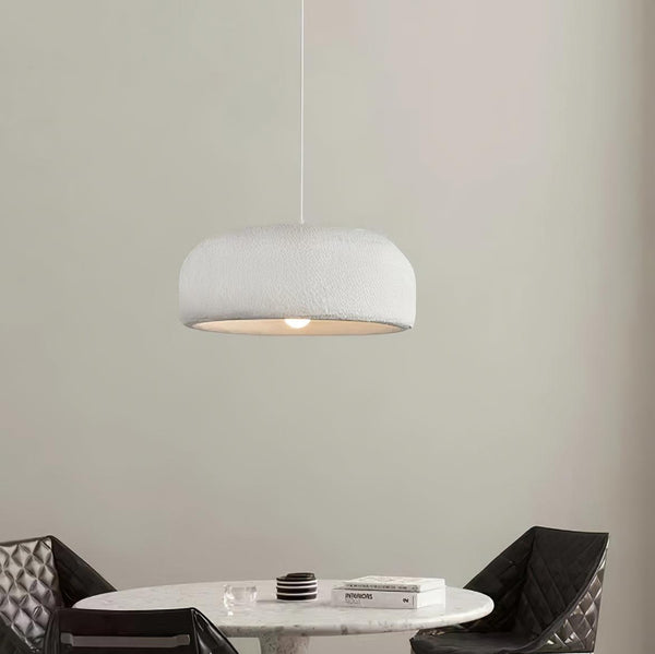 White Bottle Cap Pendant Light, Modern Minimalist Hanging Lamp for Kitchen Island and Dining Room