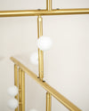 Brass Glass Drop Candelabrum Chandelier