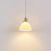 Brass Pleated Ceramic Pendant Lamp