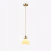 Brass Pleated Ceramic Pendant Lamp
