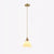 Brass Pleated Ceramic Pendant Lamp