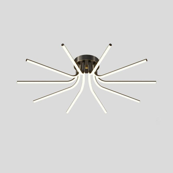 Brass Starbursts Ceiling Lamp