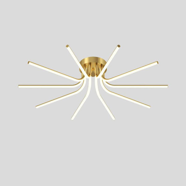 Brass Starbursts Ceiling Lamp