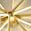 Brass Starbursts Ceiling Lamp