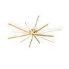 Brass Starbursts Ceiling Lamp
