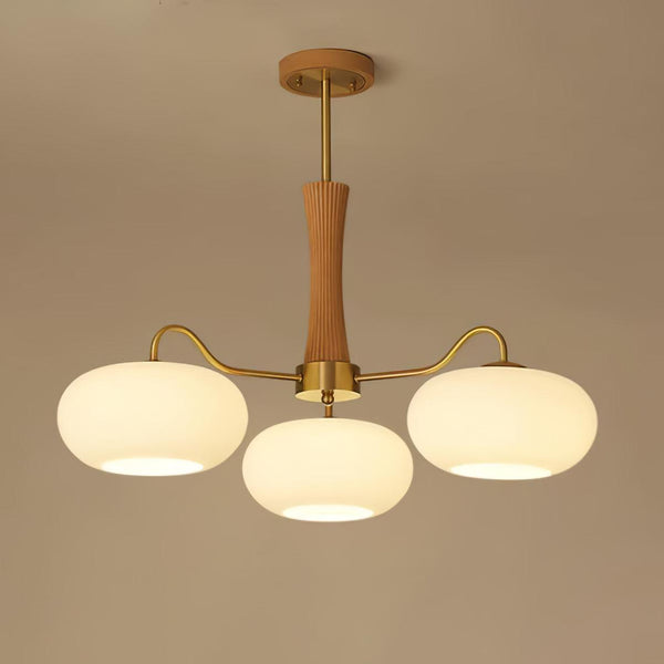 Brass Wooden Persimmon Ceiling Lamp