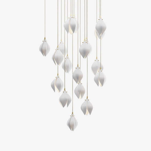Ceramic Flower Pendant Light