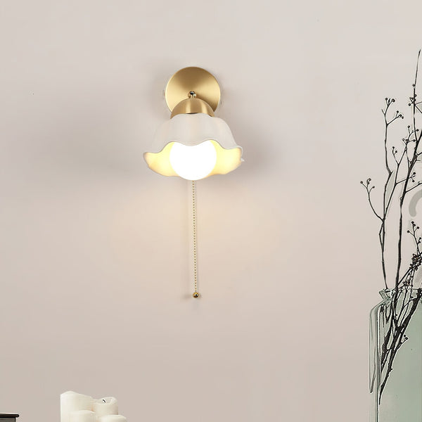 Ceramic Flower Wall Lamp