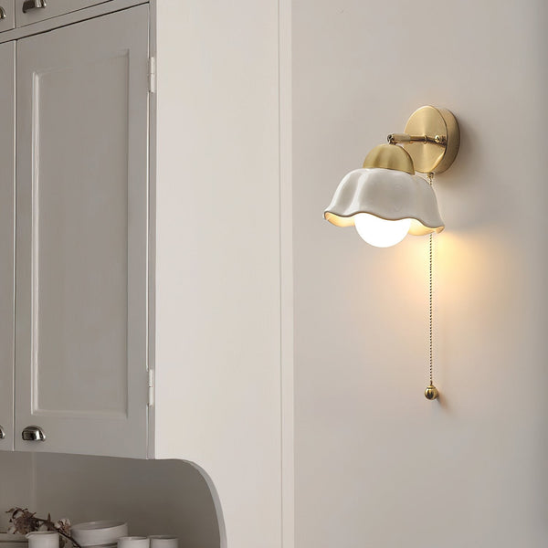 Ceramic Flower Wall Lamp