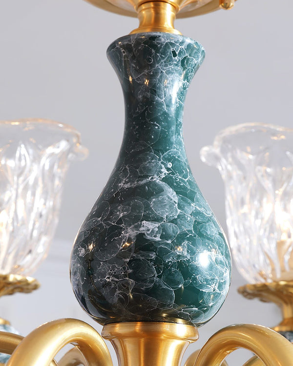 Court Ceramic Copper Chandelier
