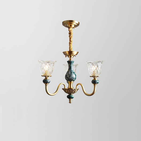 Court Ceramic Copper Chandelier