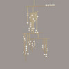 Brass Glass Drop Candelabrum Chandelier