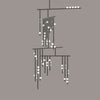 Brass Glass Drop Candelabrum Chandelier