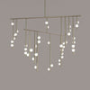 Brass Glass Drop Candelabrum Chandelier