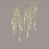 Brass Glass Drop Candelabrum Chandelier