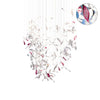 Crystal Glass Feather Crown Hanging Chandelier