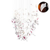 Crystal Glass Feather Crown Hanging Chandelier