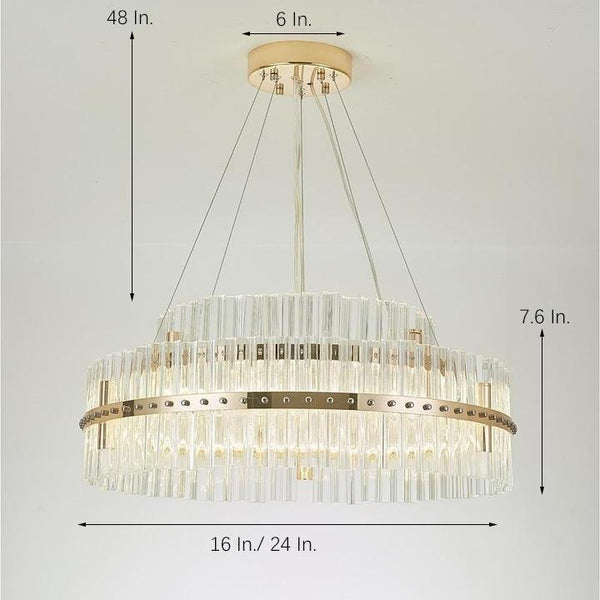 Modern Luxury Dozens Of Crystal Chandelier Gold Led Lighting