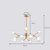 Radiant Beauty 12 Light Sputnik Semi Flush Fixture Chandelier