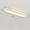 19 In W 1 Light Long Oval Led Flush Mount Minimalist Rectangular Ceiling Light
