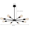 Mid Century Sputnik Semi Flush Mount Bedroom 193Sq Ft 269Sq Ft Illumination Area Ceiling Light