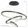 Stylish 3 Rings Led Chandelier