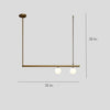 Minimalist Modern Linear Globe Pendant Lighting Copper Glass Kitchen Dining Room Light