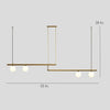 Minimalist Modern Linear Globe Pendant Lighting Copper Glass Kitchen Dining Room Light