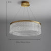Luxury Circular Crystal Glass Pendant Light Modern Chandeliers