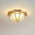 Dome Brass Flush Ceiling Lamp