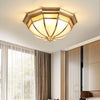 Dome Brass Flush Ceiling Lamp