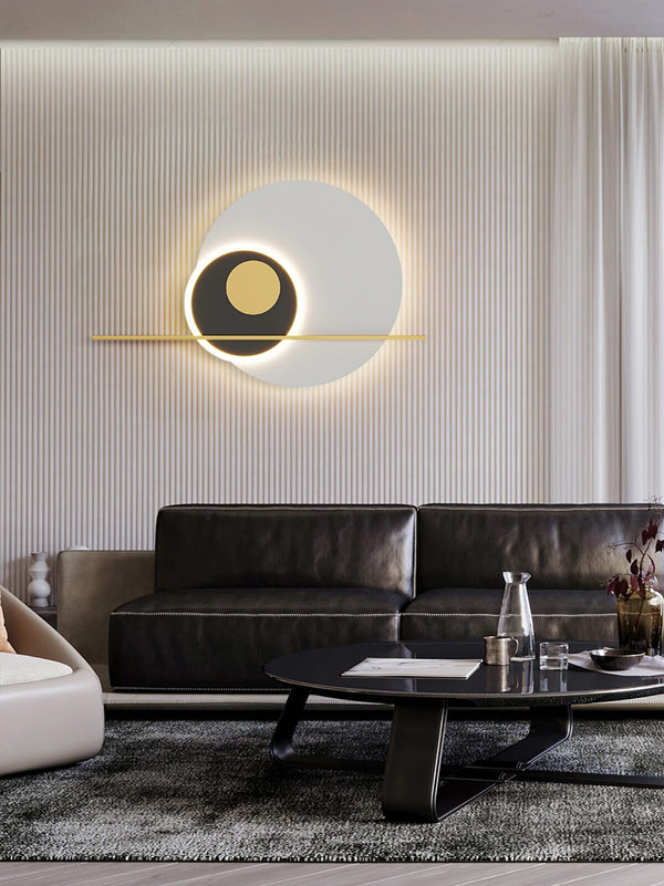 Double Circle Moon Wall Light