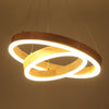 Double Ring Wooden Pendant Light