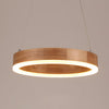 Double Ring Wooden Pendant Light