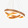Double Ring Wooden Pendant Light