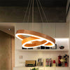 Double Ring Wooden Pendant Light
