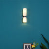 Modern Glass Wall Sconce with Brass or Black Finish for Bedroom and Hallway
